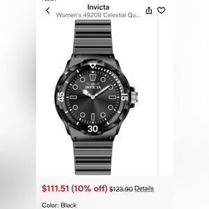 Invicta NIB Invicta Celestial Cloud Women's Watch - 35mm Black #49208